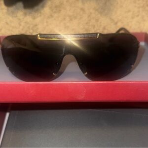 Versace Black Sunglasses with Gold Detail